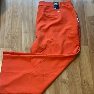 DKNY Women's Vibrant Orange Trousers